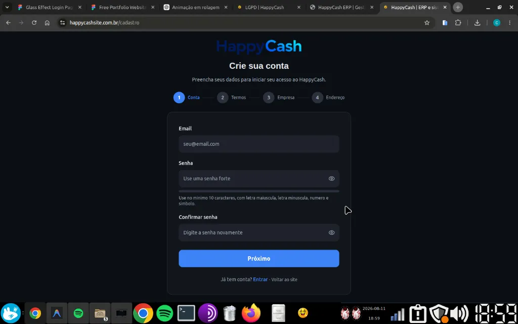 Passo 2: Baixe o sistema e pegue sua Chave